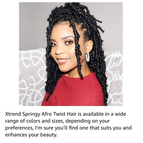 16” Soft Afro Twist Braiding Hair Long Spring Twist Faux Locs Crochet6 Packs #30 - Picture 6 of 9